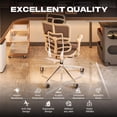 thumbnail image 5 of Hasipu 50“x44” Tempered Glass Chair Mat Clear Beveled Edge Office Chair Chair Mat for Carpet & Hardwood Floors, Glides Smoothly, 5 of 9
