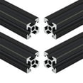 thumbnail image 1 of 4pcs 1150mm T Slot 2020 Aluminum Extrusion European Standard Anodized Linear Rail for 3D Printer Parts and CNC DIY (Black), 1 of 6
