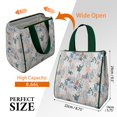 thumbnail image 3 of Pioneer Flower Floral Print Pattern Insulated Lunch Bag for Women & Adults,Large Portable Soft Cooler Lunch Bag,Thermal Food Storage Tote with Pearl Cotton,8.66L,8.75x5.75x9.5 Inch, 3 of 6