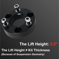 thumbnail image 2 of 2" Front Leveling Lift Kits for 2006-2023 Dodge Ram 1500 4WD, 2005-2011 Dodge Dakota 2WD, Raise 2 Inch Front Strut Spacer Suspension Lift Kits Lift Spacers, 2 of 6