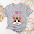 thumbnail image 3 of Camisetas de Cuello de Tripulación de Manga Corta para Mujeres Carta Impresa Camiseta 95% Poliéster 5% Spandex, Manga Corta Cuello Redondo Top Casual para Diario, 3 of 5