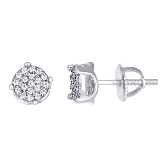 925 Sterling Silver Womens Moissanite 0.27ct Stud Earrings 7x7mm Wide Stud Earring for Women