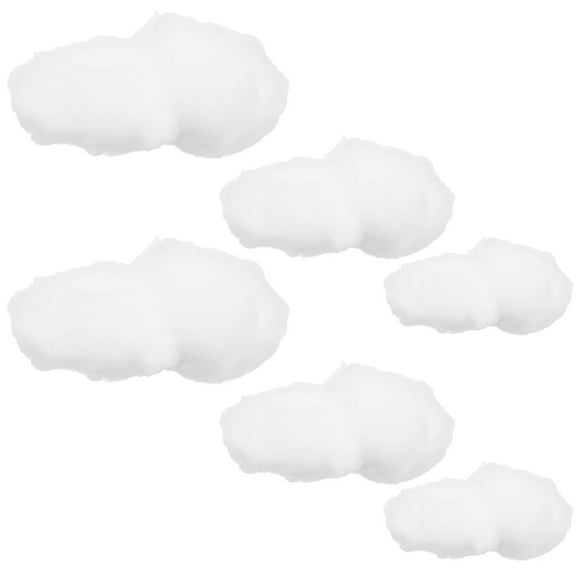 OFFIGAM 6Pcs Hanging White Cloud Ornaments for Indoor Room and Ceiling Decor