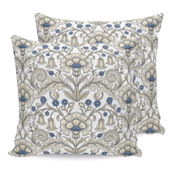 Pillow Covers 26x26 Set of 2, Abstract Flowers Throw Pillow Covers Decorative Couch Cushion Cover, Spring Floral Modern Art Microfiber Soft Square Pillowcases for Bedroom Living Room Sofa