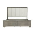 thumbnail image 2 of Ennesley Gray Wood Upholstered Panel Bed, King Size, 2 of 6