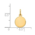 thumbnail image 2 of 14k Plain .013 Gauge Circular Engravable Disc Charm in 14k Yellow Gold, 2 of 2
