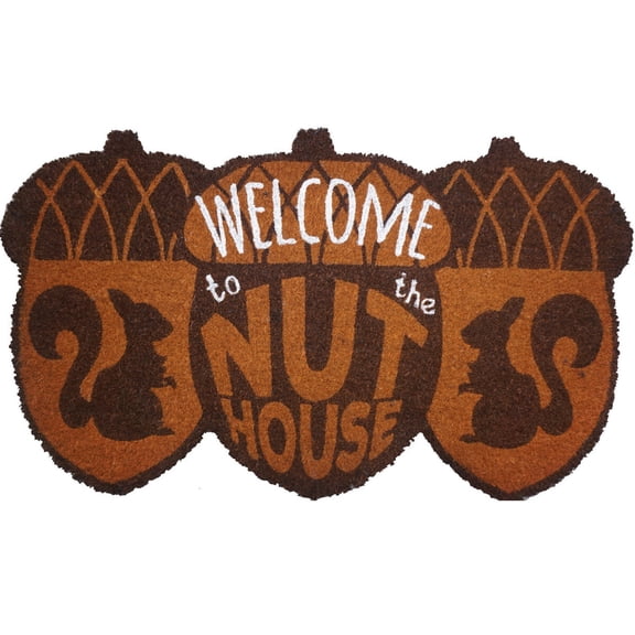 Briarwood Lane Summer Coir Doormat 30x18 Welcome To the Nuthouse Humor Natural Fiber For Summer Coir Doormat