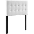 thumbnail image 1 of Pemberly Row Tête de Lit Capitonnée en Velours de Performance pour Lit Simple, Blanc, 1 of 7