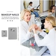 thumbnail image 4 of MasteelfCA 2 Sets Practical Makeup Palettes Foundation Mixing Trays with Spatulas Silver, 4 of 7