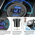thumbnail image 6 of 12V USB Outlet Dual Quick Charge with Voltmeter and Power Switch, Multifunction USB Charger Adapter for Car Marine Truck, 6 of 7