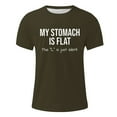 thumbnail image 4 of Afuyipoi Men's T-shirts,Relaxed Casual Crew Neck Summer Graphic Tees Army Green XL, 4 of 6