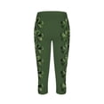 thumbnail image 5 of LEKWK Exercise Pants for Women High Waisted St Patricks Day Capri Pants Shamrock Print Athletic Pants Breathable Soft Festive Holiday Yoga Outfits, 5 of 6