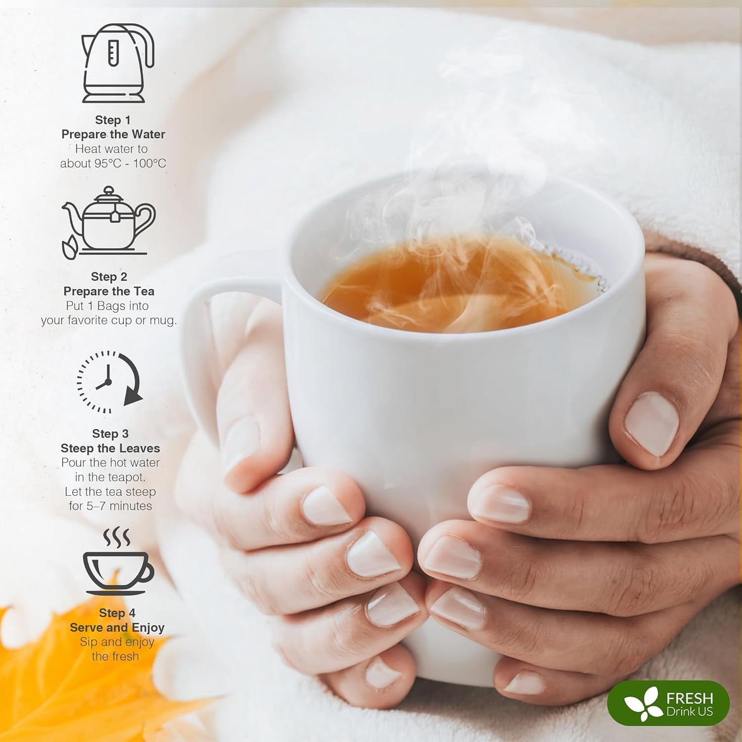 FreshDrinkUS, Premium 135 Tea Bags Men Super Detox Tea – Herbal Blend with Senna, Dandelion Root, Ginger, Peppermint & More – 100% Natural, Sugar-Free. Caffeine-Free, Gluten-Free, Vegan