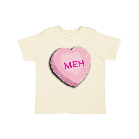 

Inktastic Anti-Valentine s Candy Heart Meh Gift Toddler Boy or Toddler Girl T-Shirt