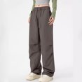 thumbnail image 5 of Thin Straight Leg Work Pants for Women, Wide Leg Long Pants Trousers Slacks, Business Casual Office Professional Style Gifts | CSEONE,Dark Gray XL, 5 of 9