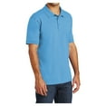 thumbnail image 4 of Mafoose Mens Core Blend Jersey Knit Male Polo Aquatic Blue L, 4 of 6
