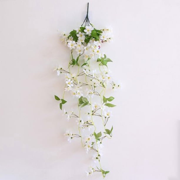 Simulated Jasmine False Flower Decoration Chlorophytum Comosum False Plastic Flower Hanging Basket On The Wall Of The Living Room