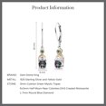 thumbnail image 4 of Gem Stone King 925 Silver and 10K Yellow Gold Dangle Earrings Cushion Mystic Topaz Half Moon Moissanite and Blue Diamond (2.51 Carat Cttw), 4 of 4