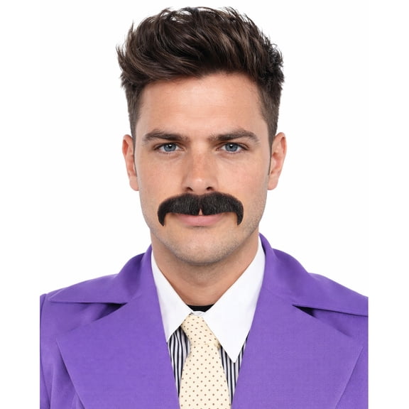 Men's Horseshoe Style Moustache Set | Black Famous Cosplay Facial Hair