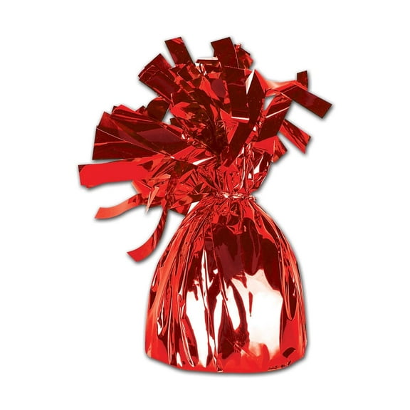 Beistle Metallic Wrapped Balloon Weight red (Case of 12)