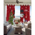 thumbnail image 3 of Christmas Red Blackout Curtains 54 Inch Length 2 Panels Set for Living Room Bedroom, Xmas Snowman Pine Tree Cardinal Bird Snowflake Room Darkening Window Curtains Thermal Black Out Curtain 52"x54", 3 of 8