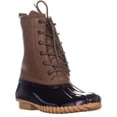 thumbnail image 2 of SPORTO Womens Brown Bootie Waterproof Ariel Round Toe Block Heel Lace-Up Leather Duck Boots 7 M, 2 of 5