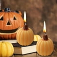thumbnail image 6 of Eliaeconx Tall Pumpkin Scented Candle, Autumn Spice Aromatherapy Candle, Handmade Decorative Simulated Candle, for Thanksgiving and Fall ambiance, Yellow, 6 of 6