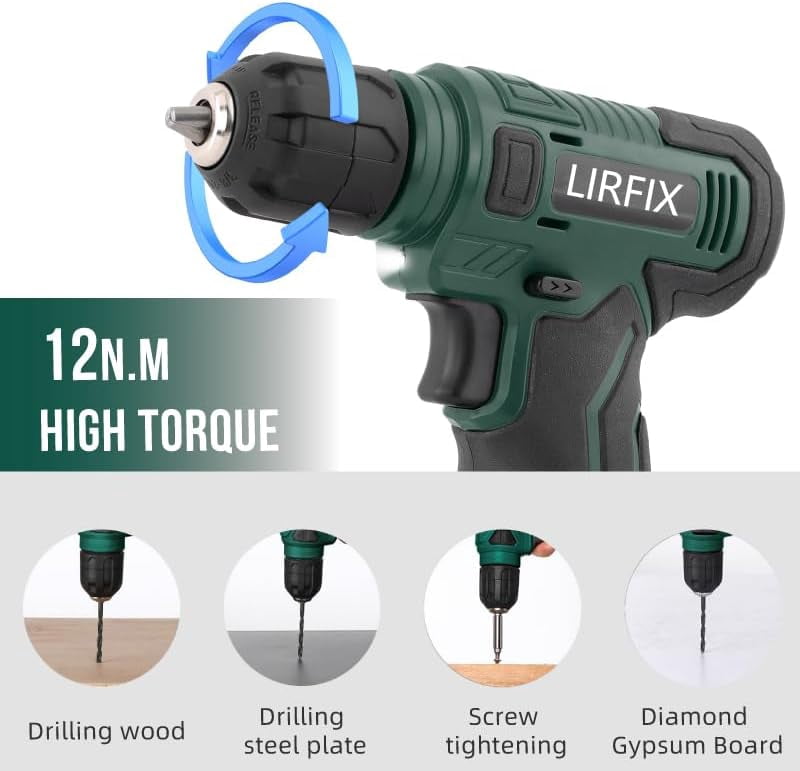 110-Piece Green 8V Electric Screwdriver Tool Set with Portable  for  Home Repair