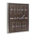 thumbnail image 4 of Fluff And Fold Brown Minimal Gray Framed Floater Canvas Wall Art, design by Marcus Prime, 4 of 10