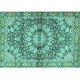thumbnail image 1 of Ahgly Company Indoor Rectangle Persian Turquoise Blue Traditional Area Rugs, 5' x 7', 1 of 4