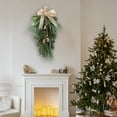 thumbnail image 7 of Christmas Wreath with Bow and Bells, Artificial Christmas Swag Decoration, Faux Greenery Wreath for Front Door, Holiday Decor for Window, Fireplace and Wall, 7 of 7