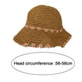 thumbnail image 7 of Women Straw Sun Hats UV Protection Flower Decorative Wide Brim Summer Beach Cap Lady Outdoor Travel Hat, 7 of 7