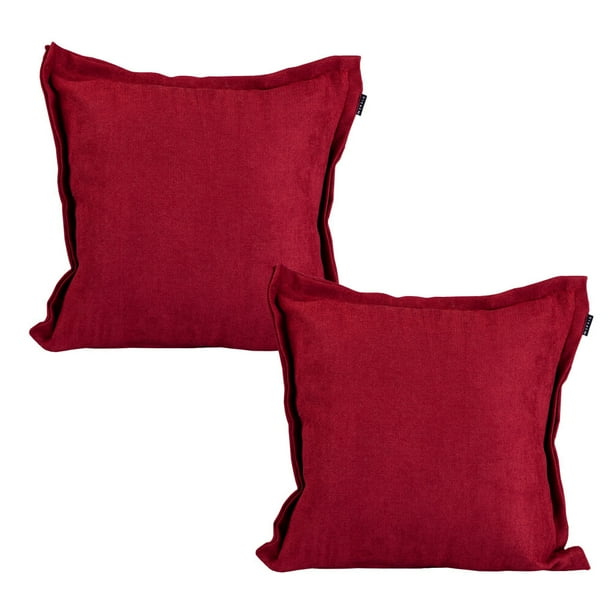 Cojin Decorativo Cuadrado Set de 2 Red Rojo