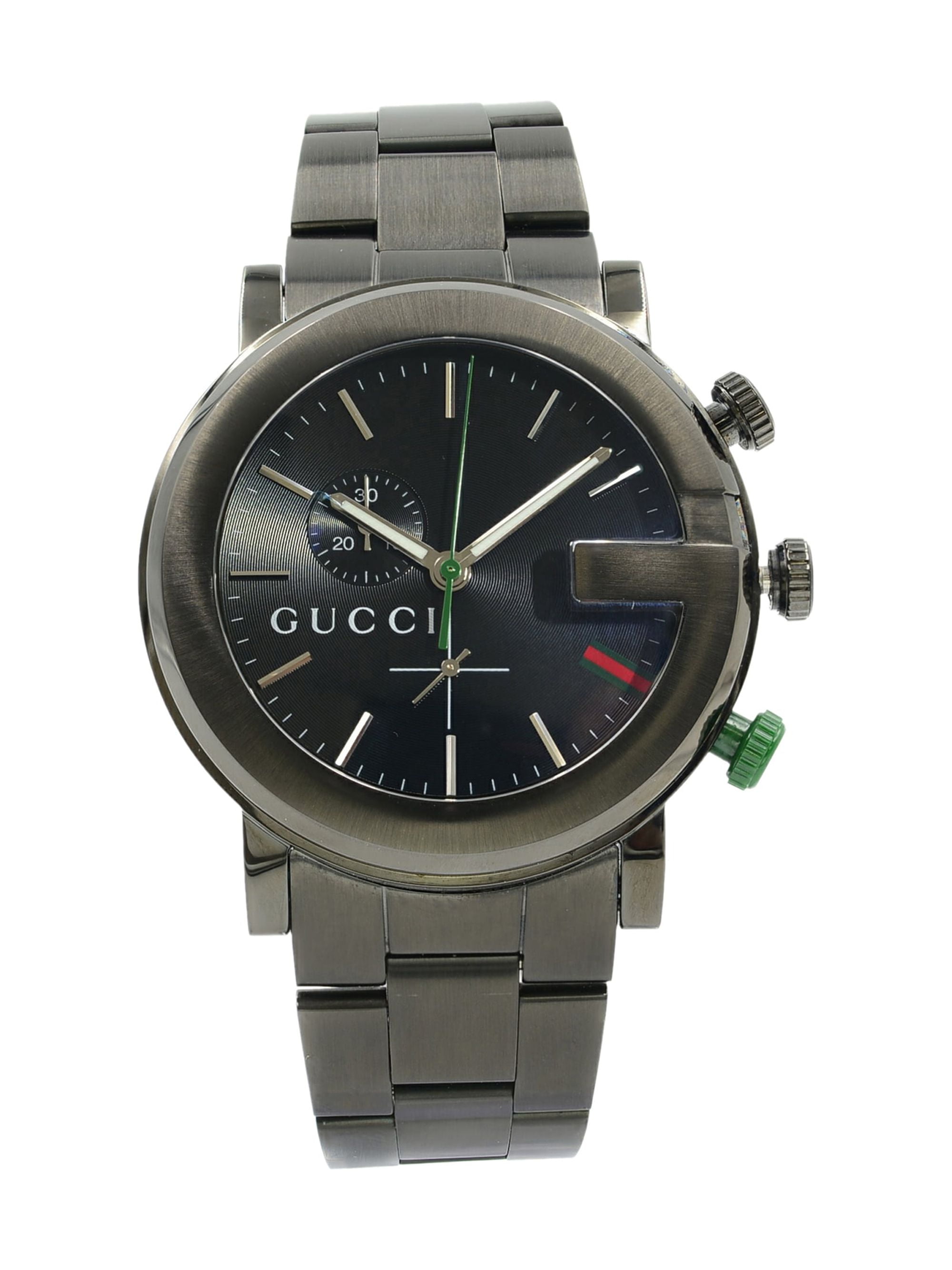 Gucci G-Chrono Quartz Chronograph Black Dial, PVD Coated Steel