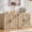 Natural, variant on Buildhom 63" Rattan Sideboard Buffet with Arch Doors & Adjustable Shelves, Boho Coffee Bar Cabinet for Living Room, Kitchen, Walnut