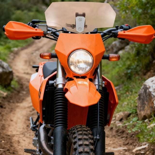 BESTYASH Protector De Parabrisas Universal Para Motocicleta Con Soporte Resistente Marrón