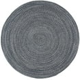 thumbnail image 2 of SAFAVIEH Braided Vermont Geometric Cotton Reversible Area Rug, Navy/Ivory, 5' x 5' Round, 2 of 7