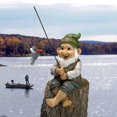thumbnail image 4 of Garden Gnome Statue Resin Fishing Dwarf Elf Figurines Yard Lawn Outdoor Gnome Garden Decor Statue H, 4 of 5