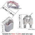 thumbnail image 2 of 18Pcs M6 Wire Rope Accessory Set, 304 Stainless Steel Wire Rope Cable Clip Clamp Stainless Steel Thimble Aluminum Crimping Loop Sleeve for 1/4 Inch Wire Rope Cable, 2 of 7