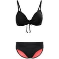 thumbnail image 4 of Bawdy Women's Summertime Sexy Push Up Padded 2 Pc Bikini Set, Black, XL, 4 of 4