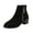 Black, variant on EKVAHL Women's Side Zipper Ankle Booties, Chunky Mid Heel Dress Boots, Round Toe Fashion Walking Boots for Fall Weekend Outing Black