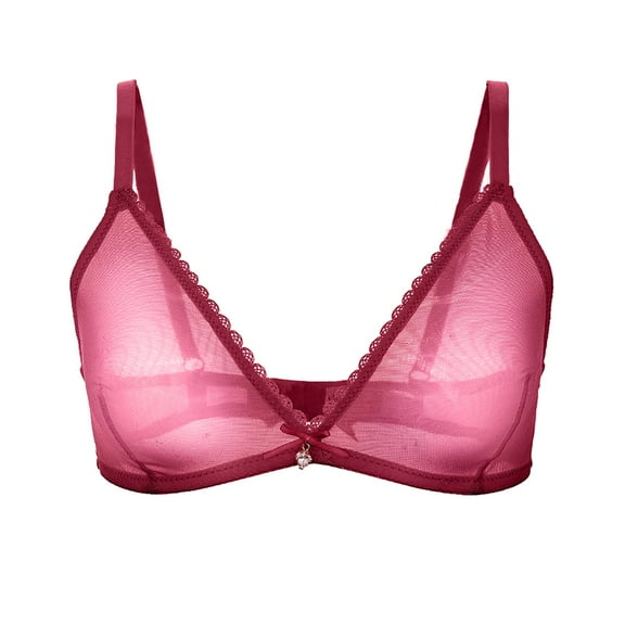Varsbaby Women's Sexy Lace See Through Underwear Wirefree bras