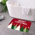 thumbnail image 3 of SPXUBZ Non Slip Flannel Floor Mat Merry Christmas Tree Design for Bathroom Kitchen Bedroom Decor 16x24 inch, 3 of 5