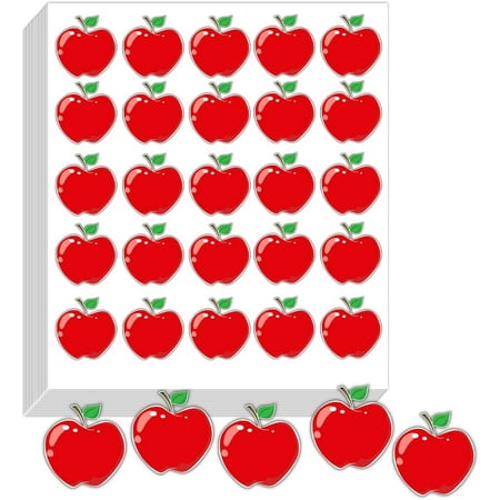 Apple Stickers,1inch Mini Cute Apple Shape Stickers for Kids Awards Decorations 500Pcs