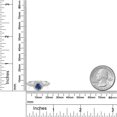 thumbnail image 3 of Gem Stone King 925 Sterling Silver Blue Created Sapphire and White Moissanite Engagement Ring for Women (1.16 Cttw, Round 5MM, Available in Size 5, 6, 7, 8, 9), 3 of 6
