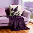 thumbnail image 3 of JWH 3D Handmade Decorative Lavender Pillow Cases for Bedding Sofa Couch Chair Decoration 18x18inch Purple, 3 of 9