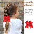 thumbnail image 3 of 2 Piezas Tocado para Señoras Lazo Rojo Grande Elástico Lazo para el Pelo Animadora Accesorios para el Pelo Niñas Fiesta de Navidad, 3 of 5