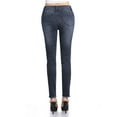 thumbnail image 3 of FashionOutfit Women's Skinny Dark Blue Sandwashed Distressed Jean, 3 of 3