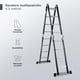 thumbnail image 2 of Escalera Multiposición 4.5 M Acero 16 Peldaños Plegable Retráctil Mantenimiento Hogar Soporta 150 kg, 2 of 8