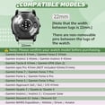 thumbnail image 6 of Vodtian 22mm Quick Fit Hook and Look Nylon Bands Compatible with Garmin Fenix 8 47mm/Fenix 7/Fenix 6/Fenix 5, Garmin Approach S62/S60, Epix Gen 2/Epix Pro 47mm for Women Man, 6 of 8